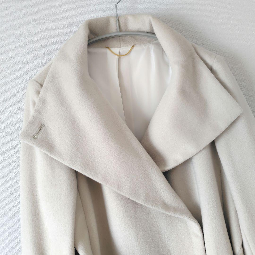 24AW ROPÉ プレミアムカシミヤ ロングコート オフホワイト ウール 36