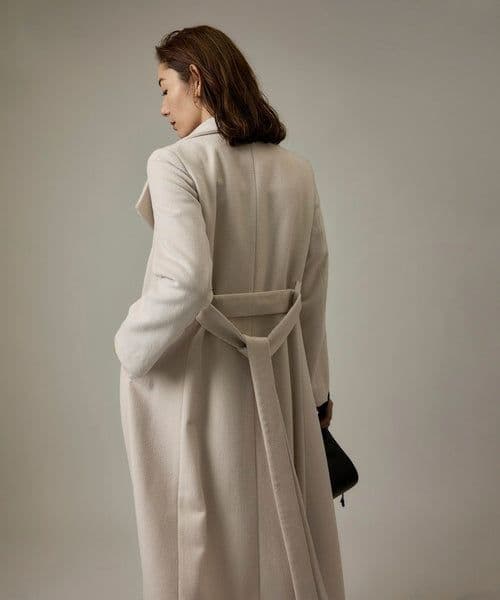 24AW ROPÉ プレミアムカシミヤ ロングコート オフホワイト ウール 36
