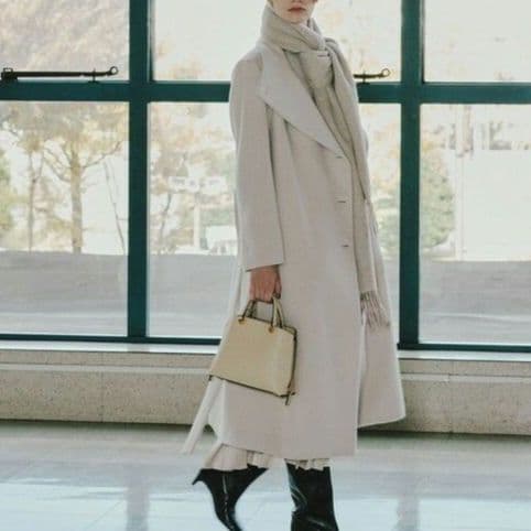 24AW ROPÉ プレミアムカシミヤ ロングコート オフホワイト ウール 36