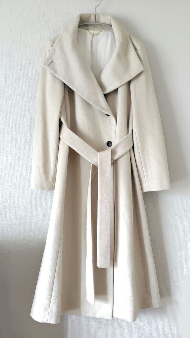 24AW ROPÉ プレミアムカシミヤ ロングコート オフホワイト ウール 36