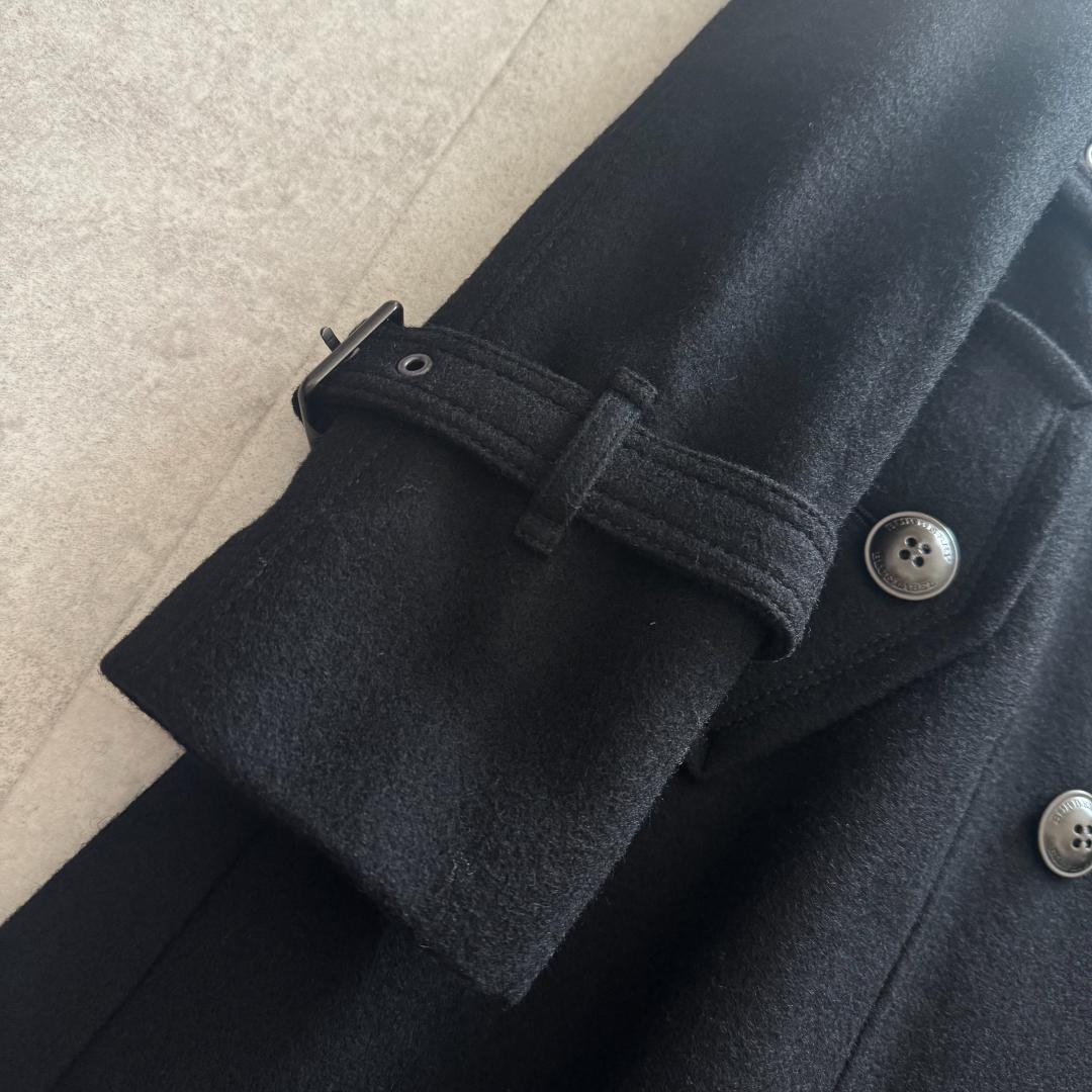 バーバリーブルーレーベル　タグ付　 ロングコート　ケープ付き　2way　黒　38