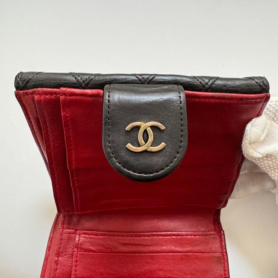 CHANEL シャネル 折り財布 ビコローレ ヴィンテージ Wホック ウォレット