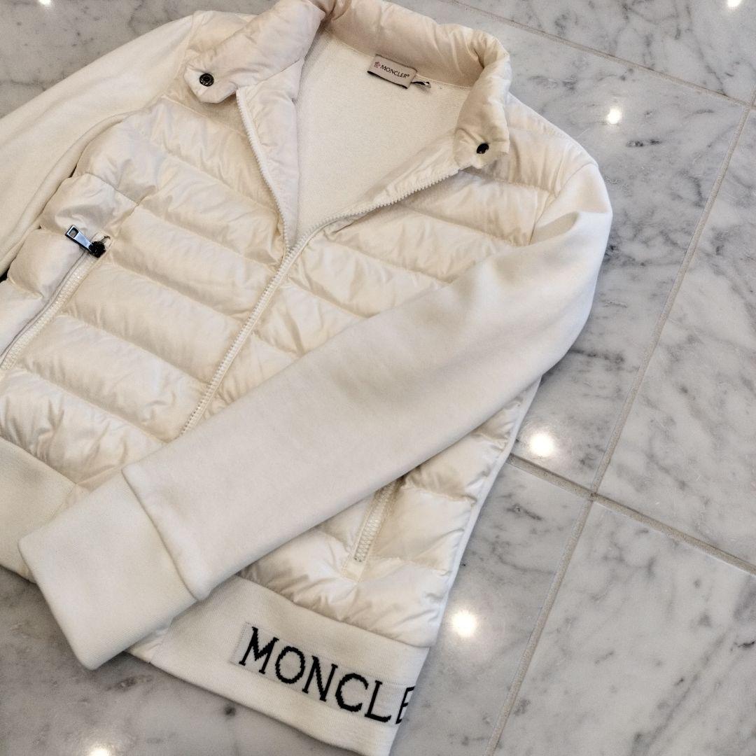 MONCLER M ハイブリットカーディガン ホワイト