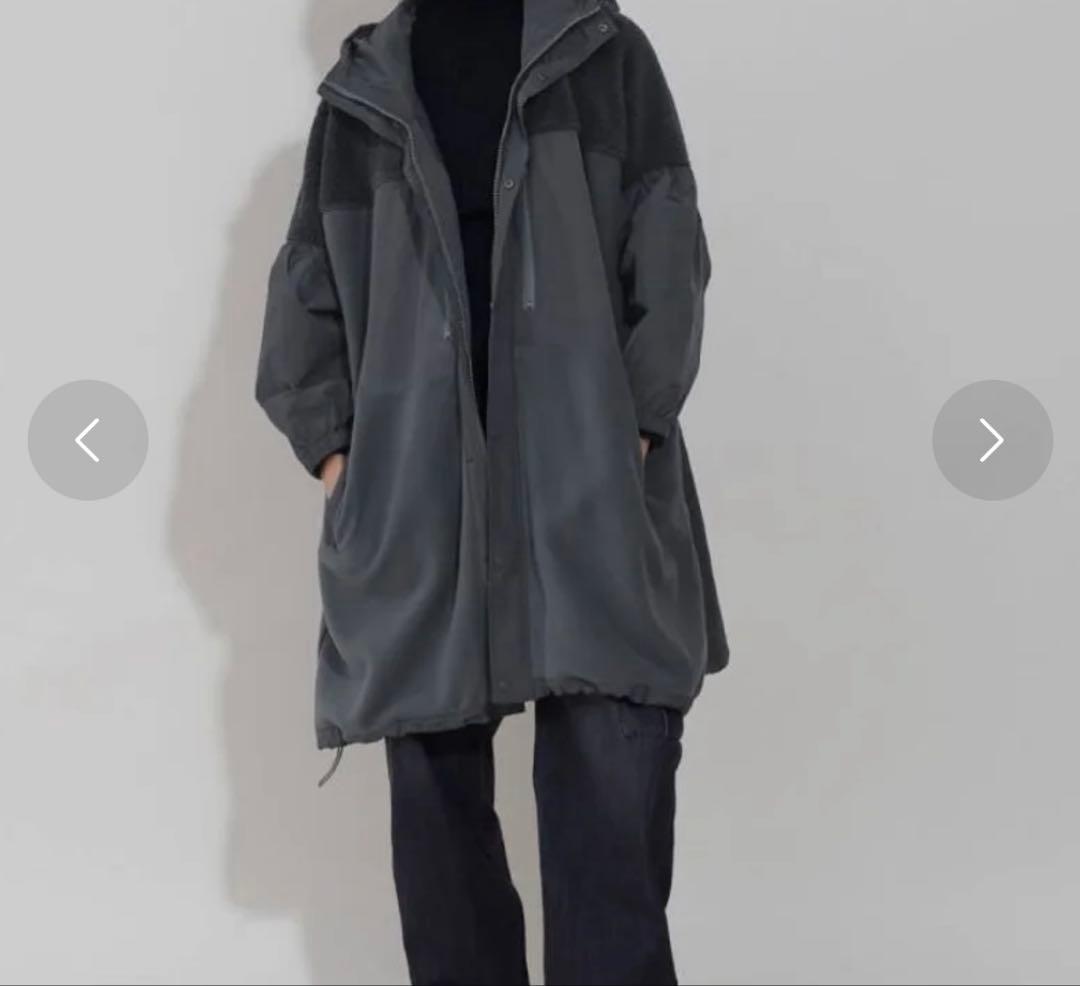 新品タグ付　ヤマダヤ　LASUD（ラシュッド） フリースドッキングロングブルゾン