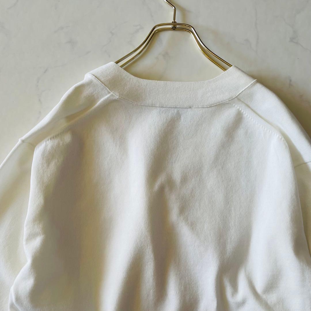 美品✨アダムロペ　ワイドスリーブカーディガン　ホワイト