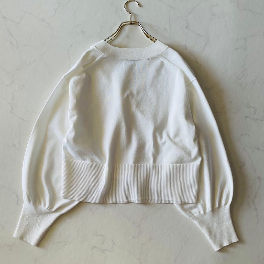 美品✨アダムロペ　ワイドスリーブカーディガン　ホワイト