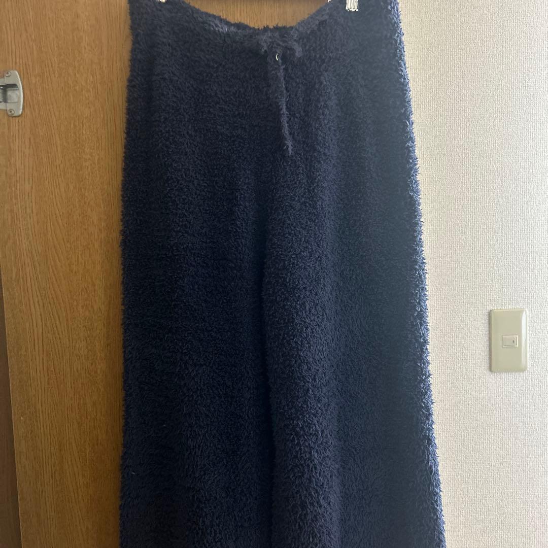 ジェラートピケ　テディベア刺繍ネイビーVネックルームウェア　セットアップ