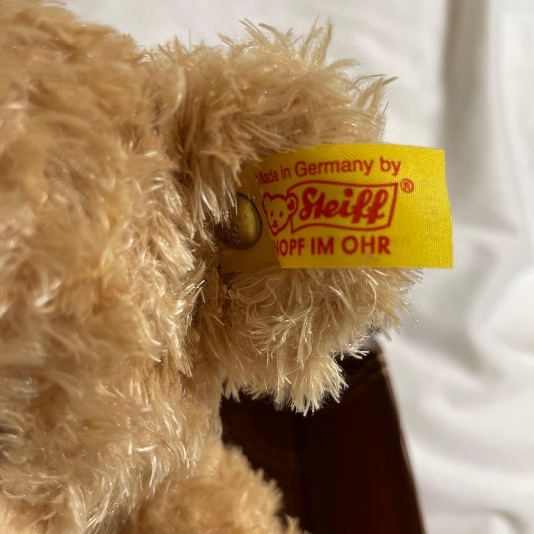 新品タグ付き　Steiff ぬいぐるみ ベージュ ケース付き