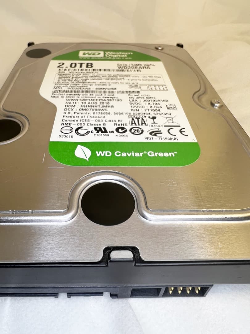 D*様 WD GREENシリーズ★2TB HDD 2台セットで超お買い得品！