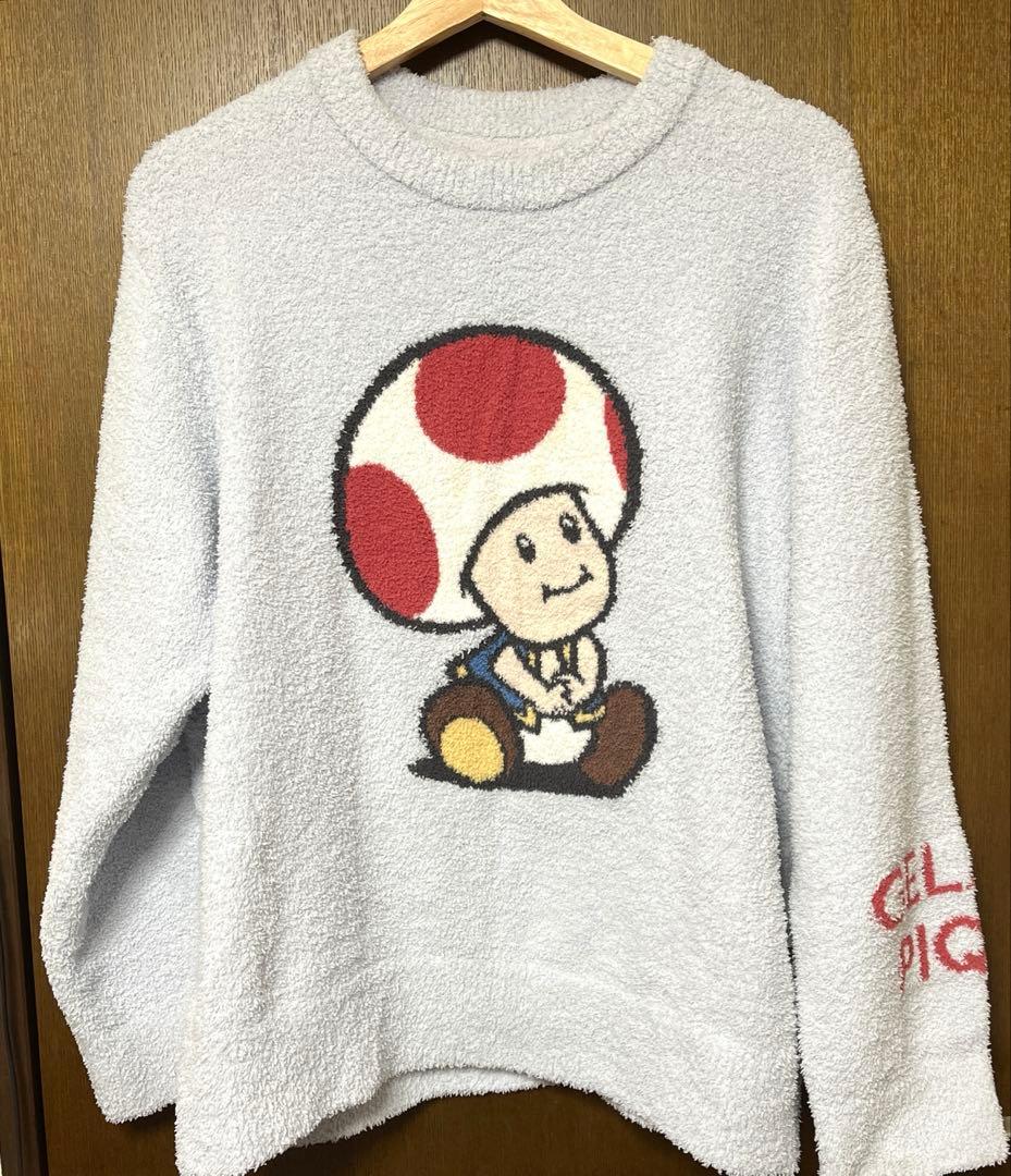 ジェラートピケ×マリオ キノピオ ベビモコジャガードプルオーバー&ロングパンツ