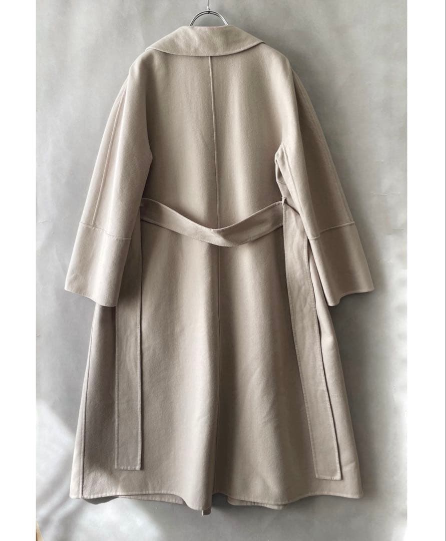 アルアバイル　21AW 5.9万　薄手　ウールロングコート　サイズ2 薄ベージュ
