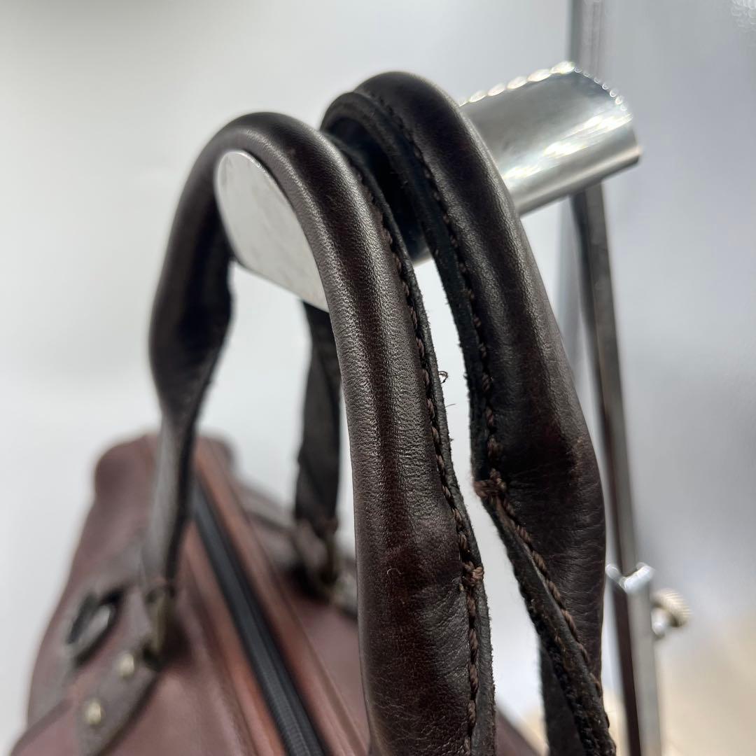 FOSSIL フォッシル ボストンバッグ 2way ブラウン レザー 保存袋付
