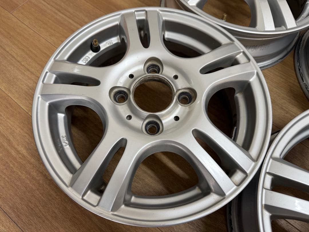 軽自動車アルミホイール13インチ 13×4 4穴 中古4本 センターキャップなし
