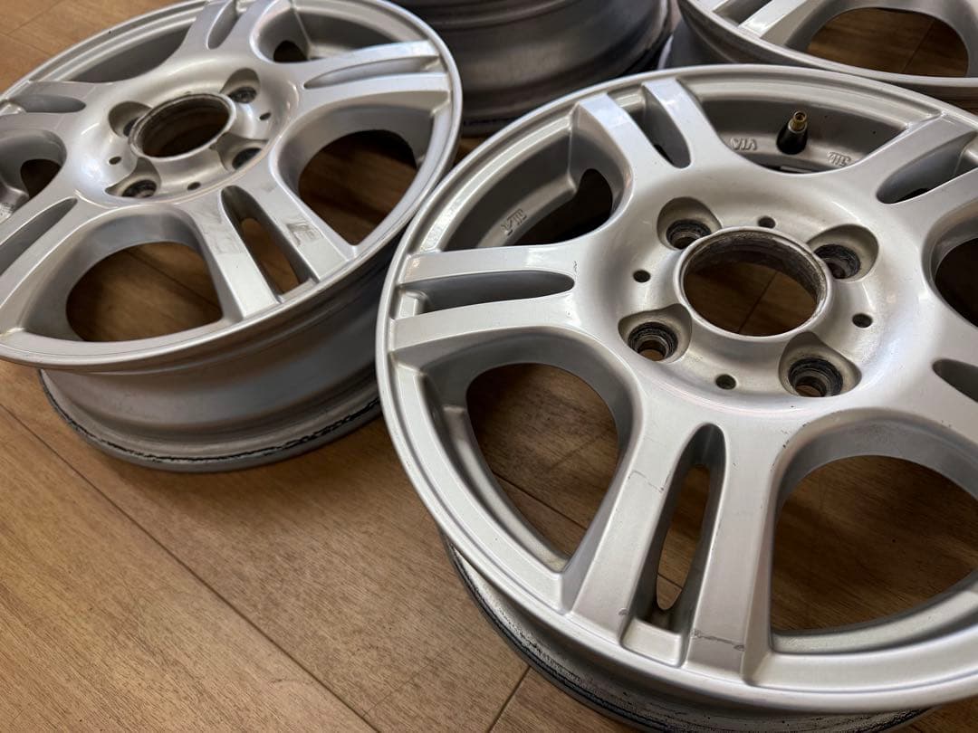 軽自動車アルミホイール13インチ 13×4 4穴 中古4本 センターキャップなし
