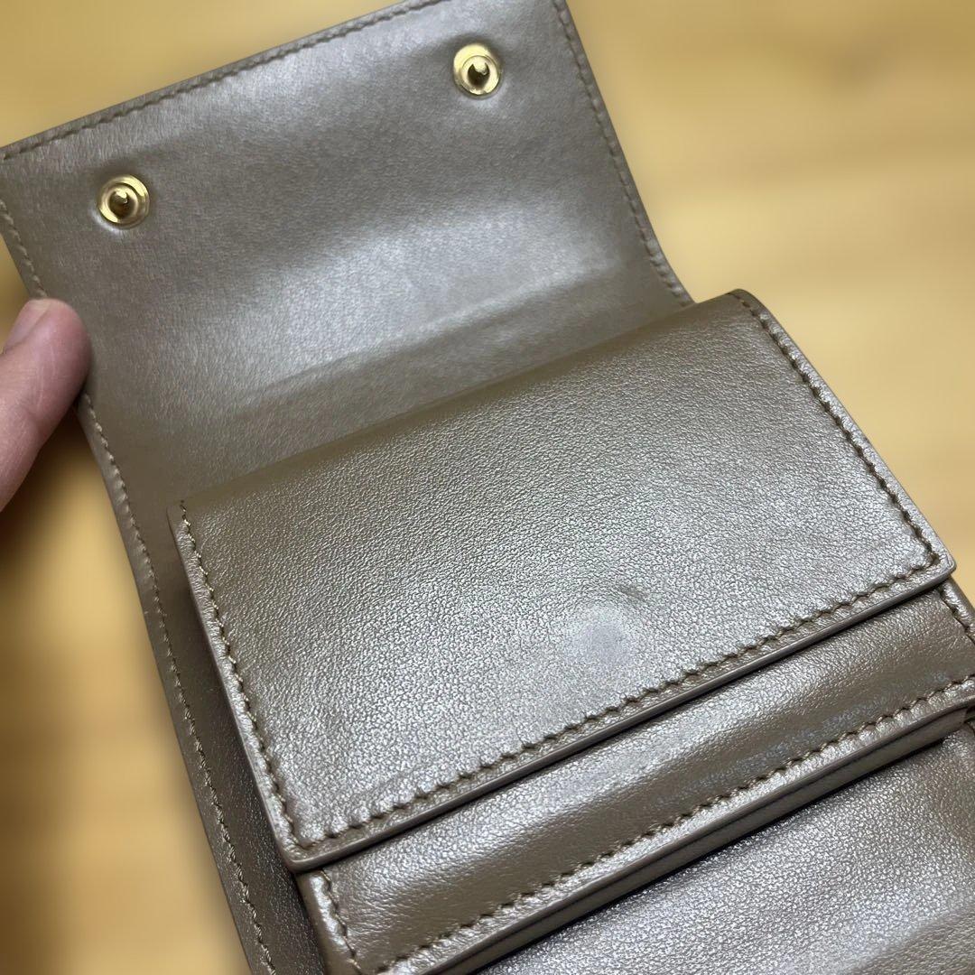 な*様 CELINE 財布 三つ折り キャメル 袋 トリフォールド ウォレット
