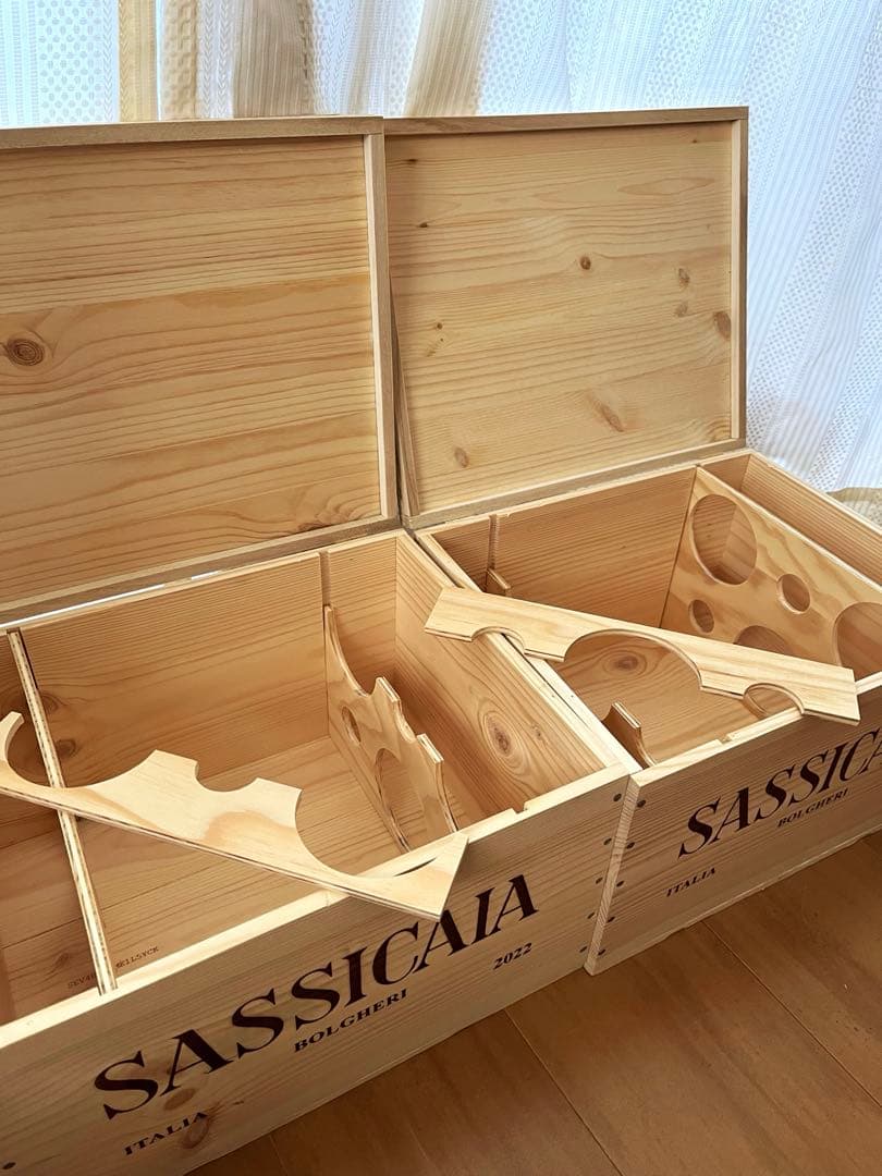 SASSICAIA 木製リメイク木箱　× 2