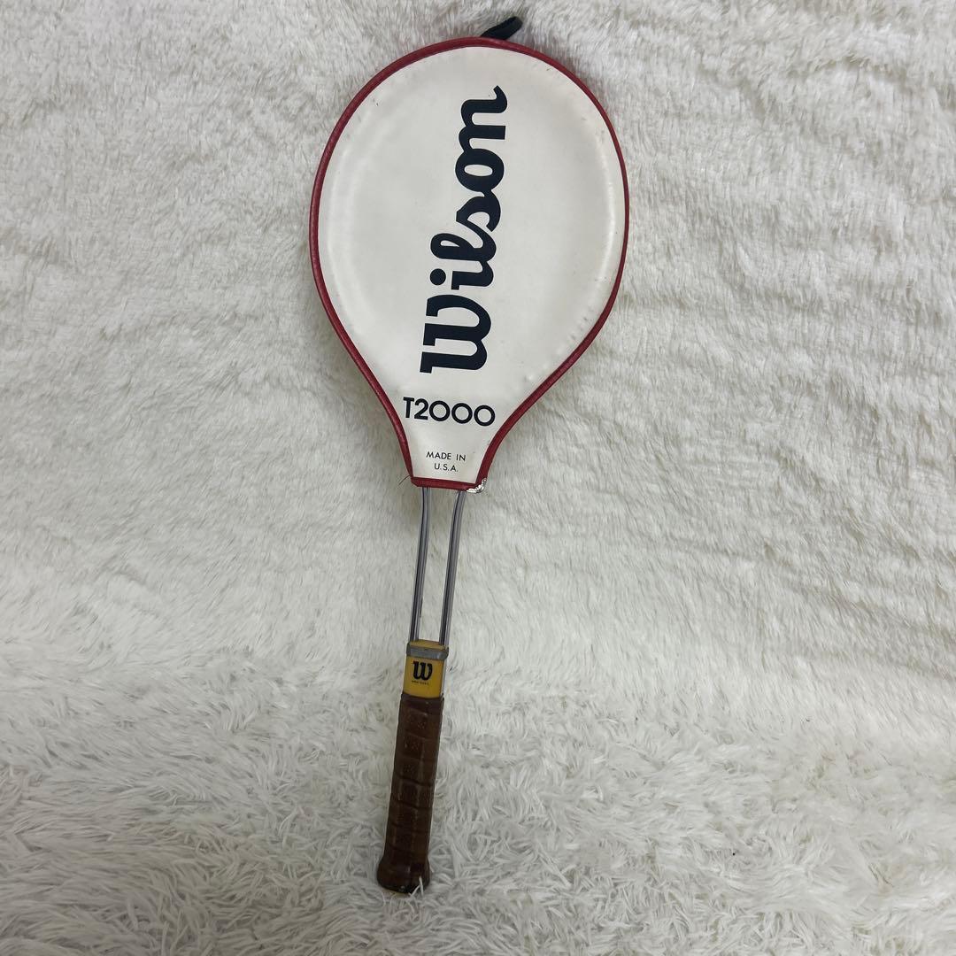 【希少美品】Wilson T2000硬式用テニスラケット カバー付き　usa製