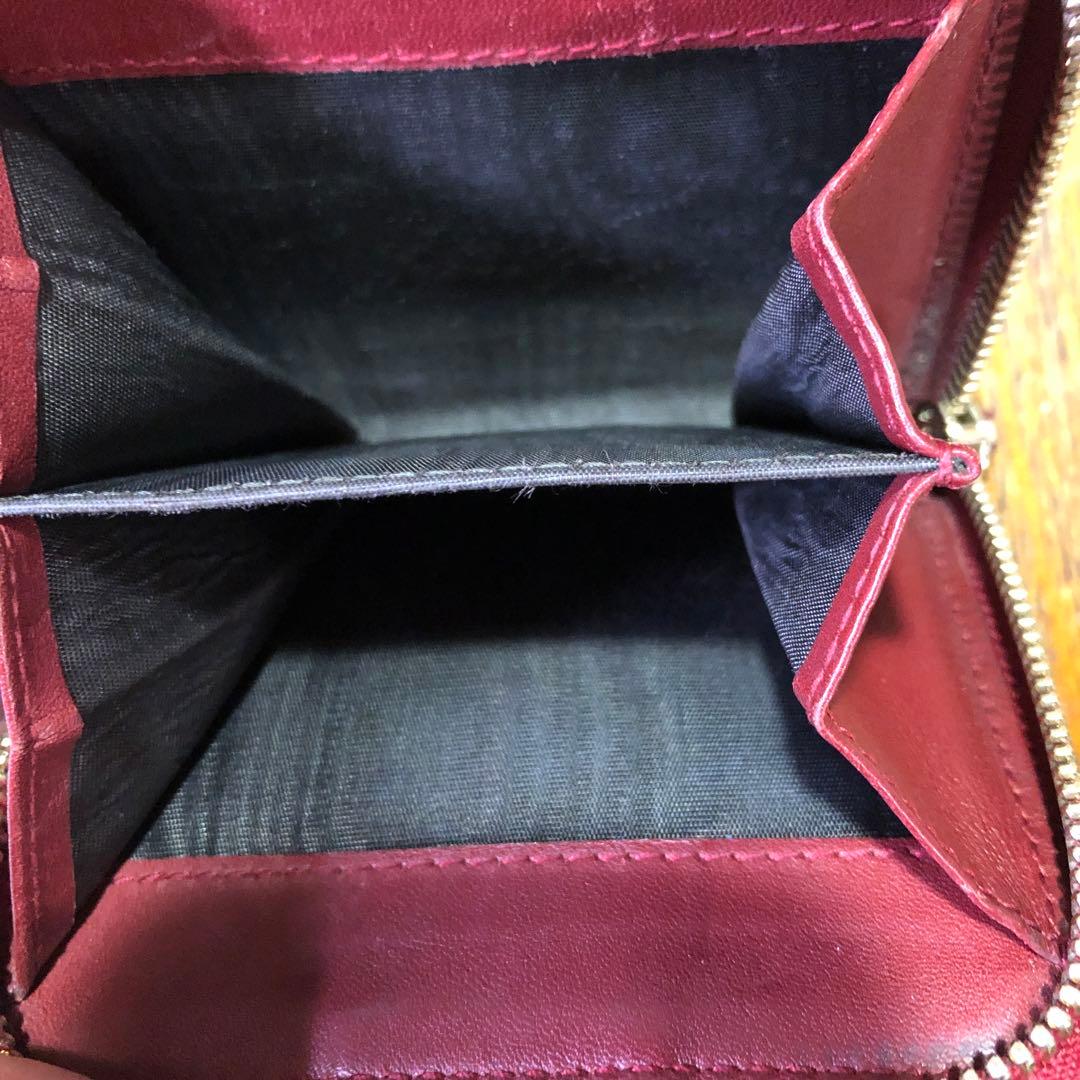 Gucci GGパターン 二つ折り財布 バーガンディ