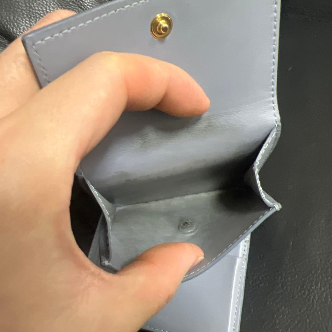 セリーヌ　財布　水色