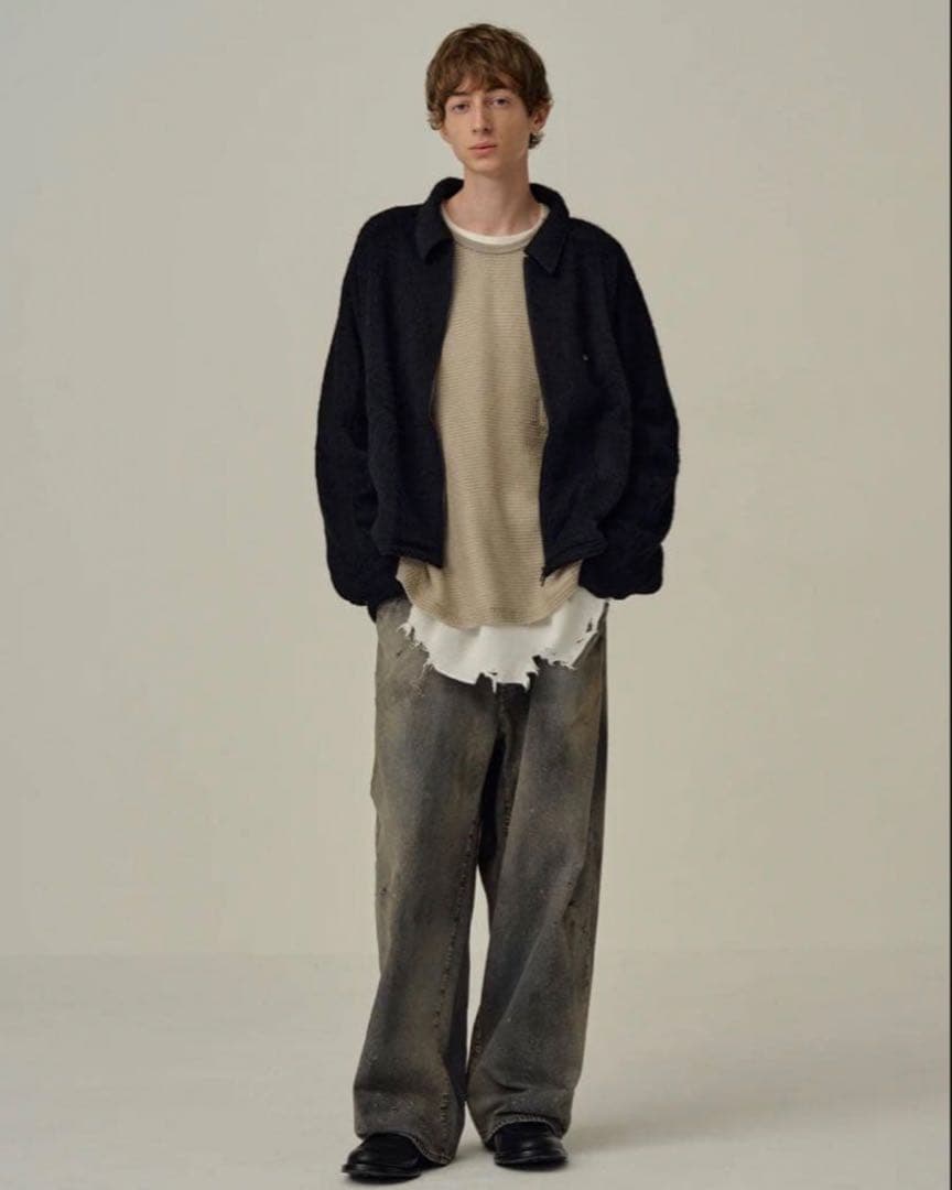 アンセルムANCELLM 25AW SHAGGY ZIP UP SHI