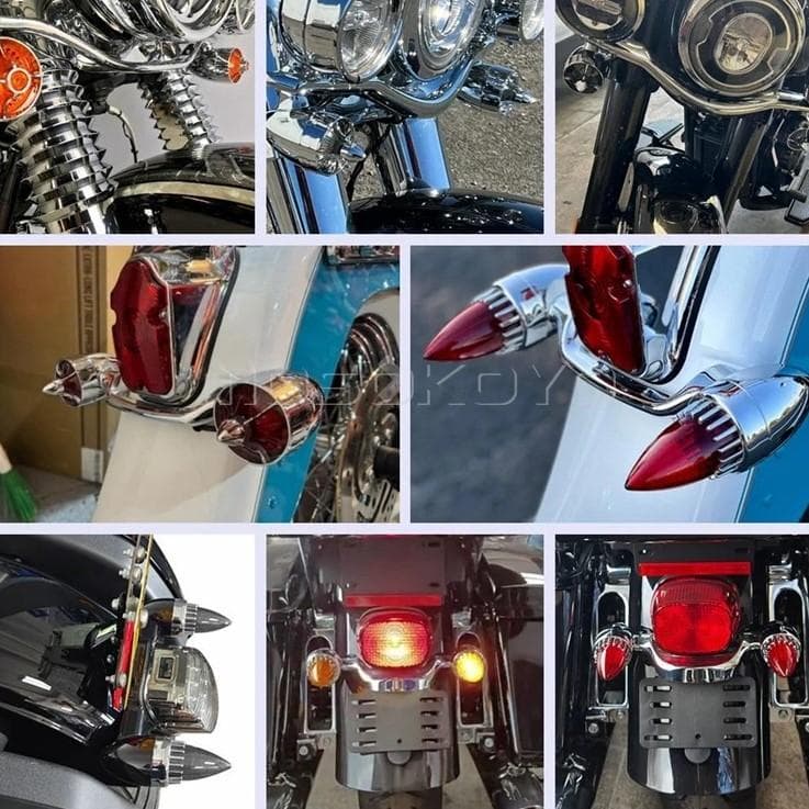 2個 ハーレー ウィンカー レンズ ロケット② SM ソフテイル キャデラック