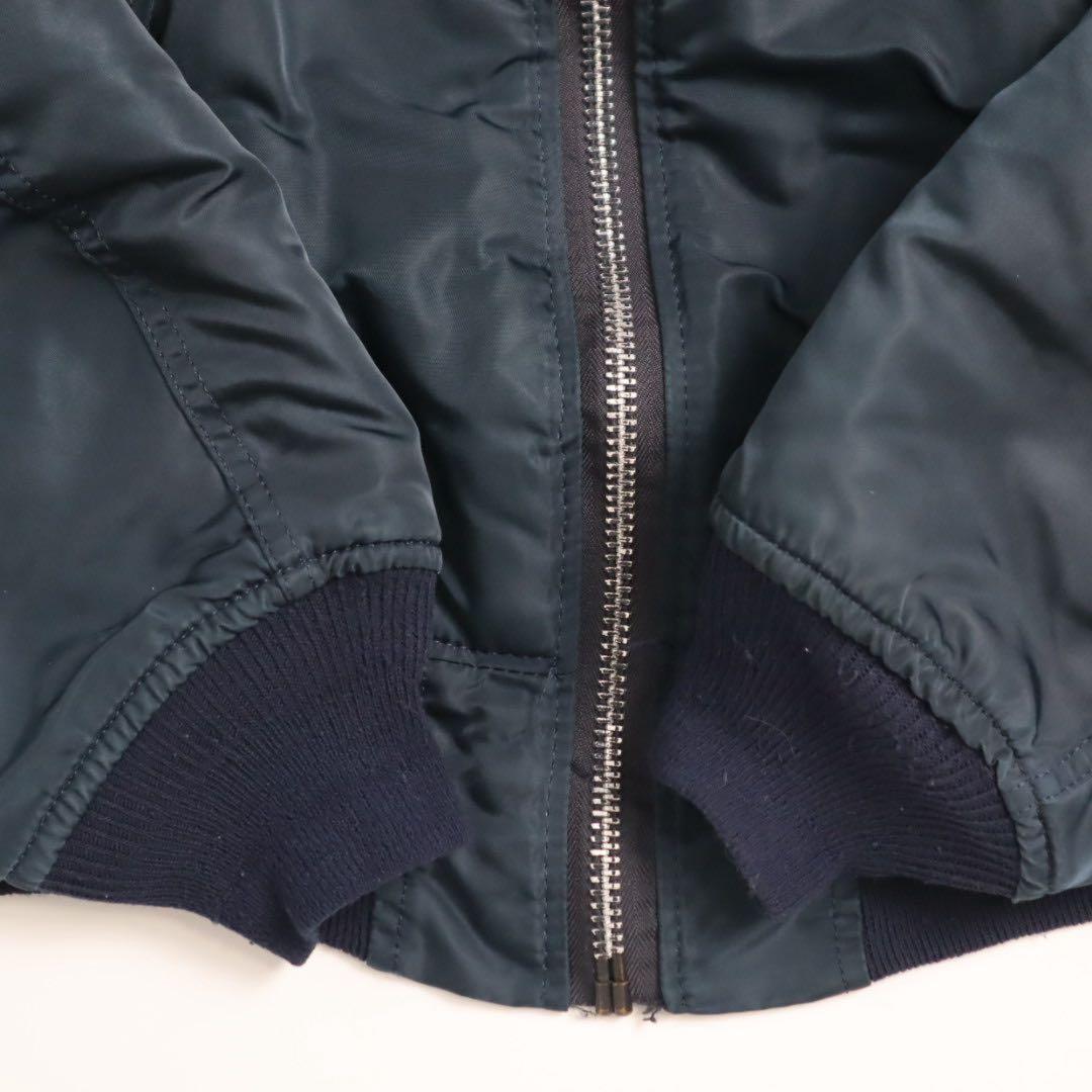 90s USA製 alpha industries MA-1 短丈 ネイビー