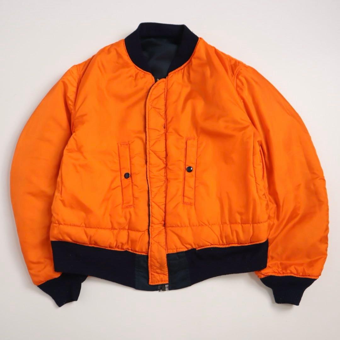 90s USA製 alpha industries MA-1 短丈 ネイビー