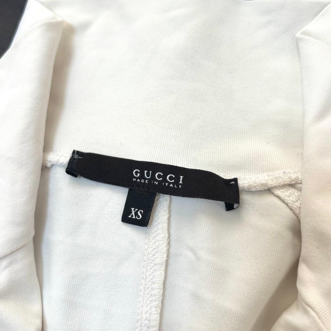 GUCCI グッチ ジップアップ カーディガン 白 GGロゴ ホースビット