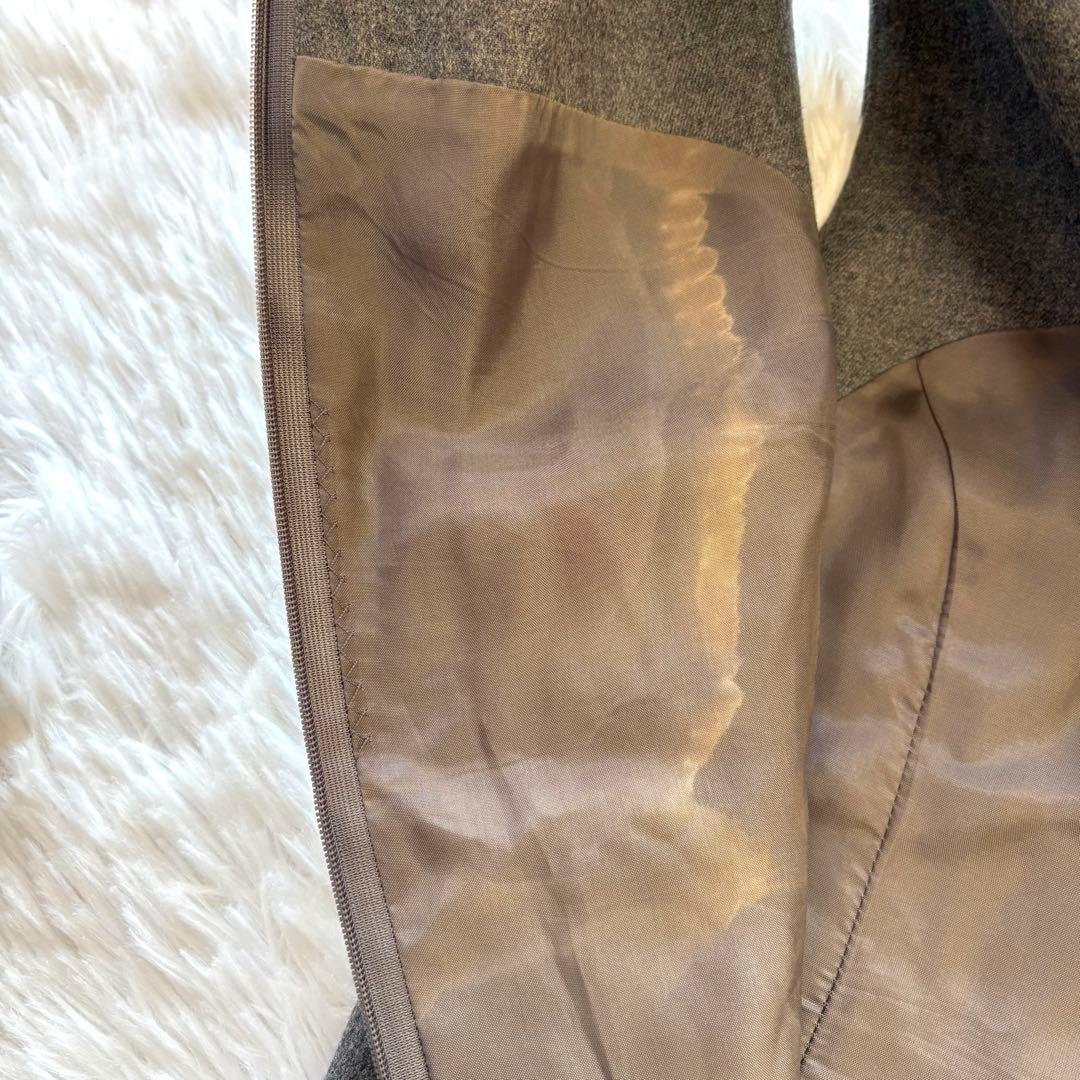 美品✨フォクシー ウール ロングワンピース グレー 38 M 卒園 入学