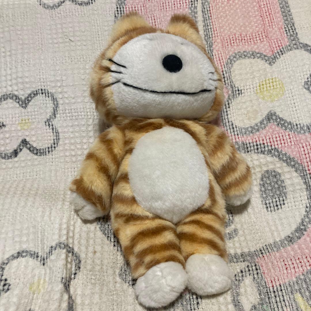 ら*ぁ様 11ぴきのねこ　とらねこ大将　ぬいぐるみ　中古品　毛足の長いタイプ