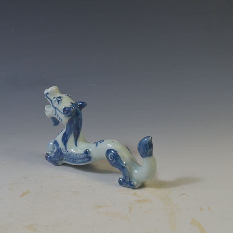 景徳鎮 陶磁器 青花龍王筆架 書道具 文房具 現代工芸品 美術品 置物