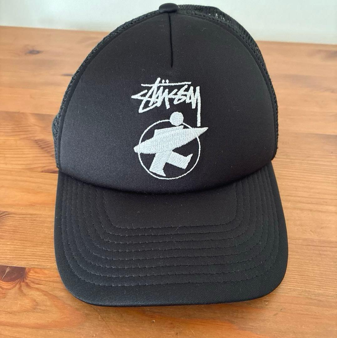 【希少デザイン】Stussy ステューシー メッシュキャップ シャドウマンサーフ