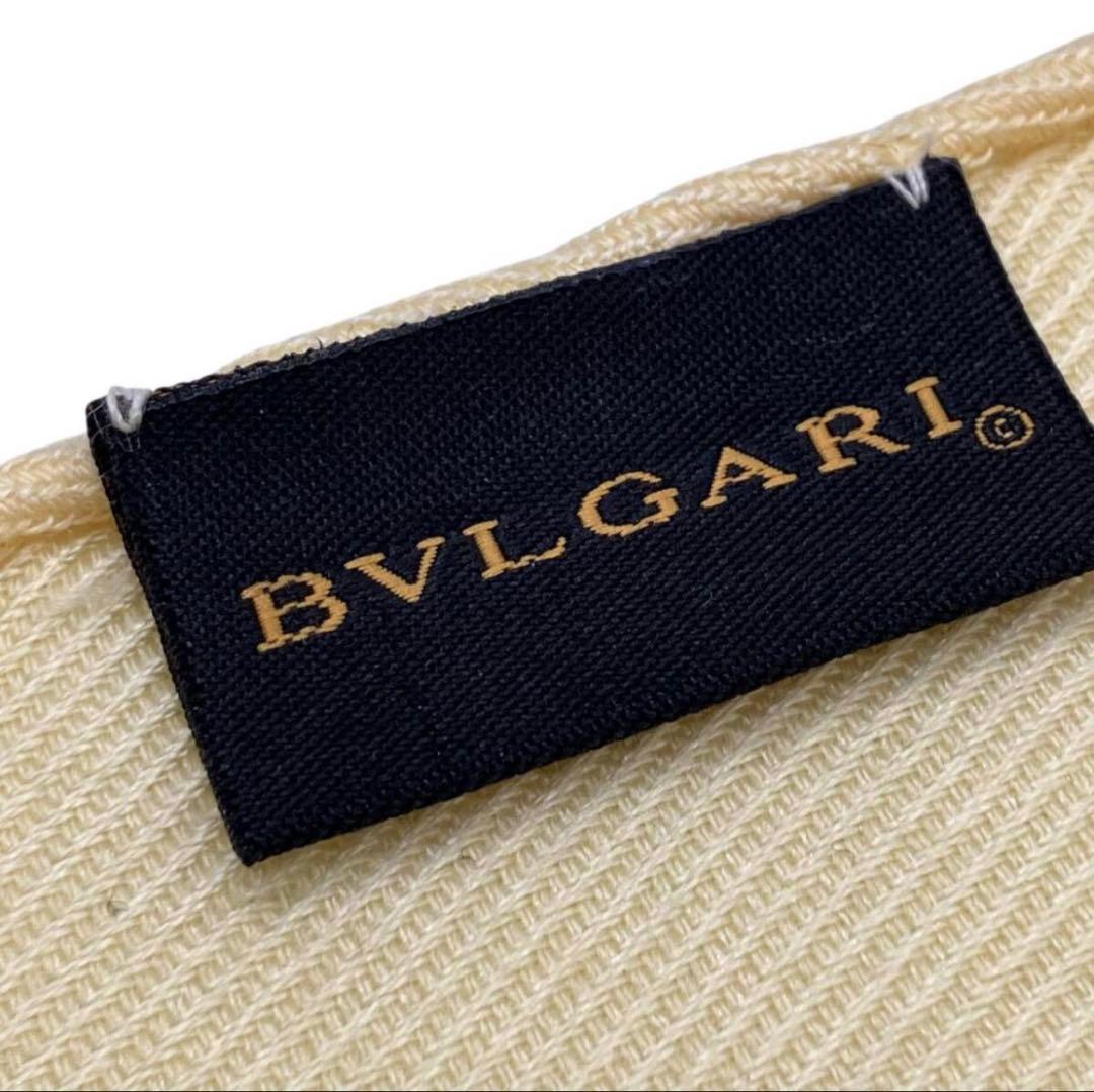 n*u様 美品✨BVLGARI ブルガリ ロゴマニア 大判ストール シルク×ウー
