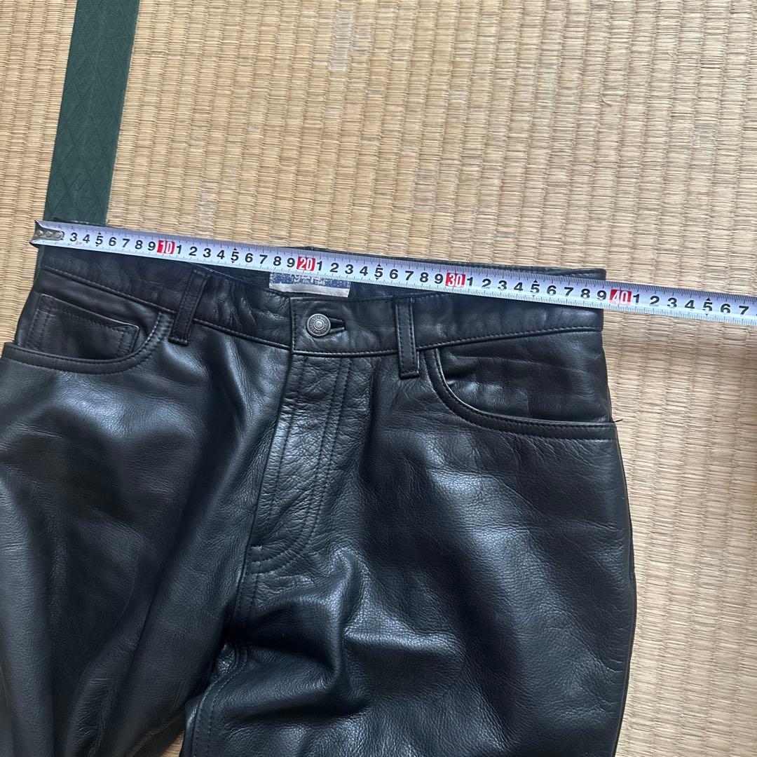 希少　90s Old Gap レザーパンツ　牛革　旧タグ　ブラック