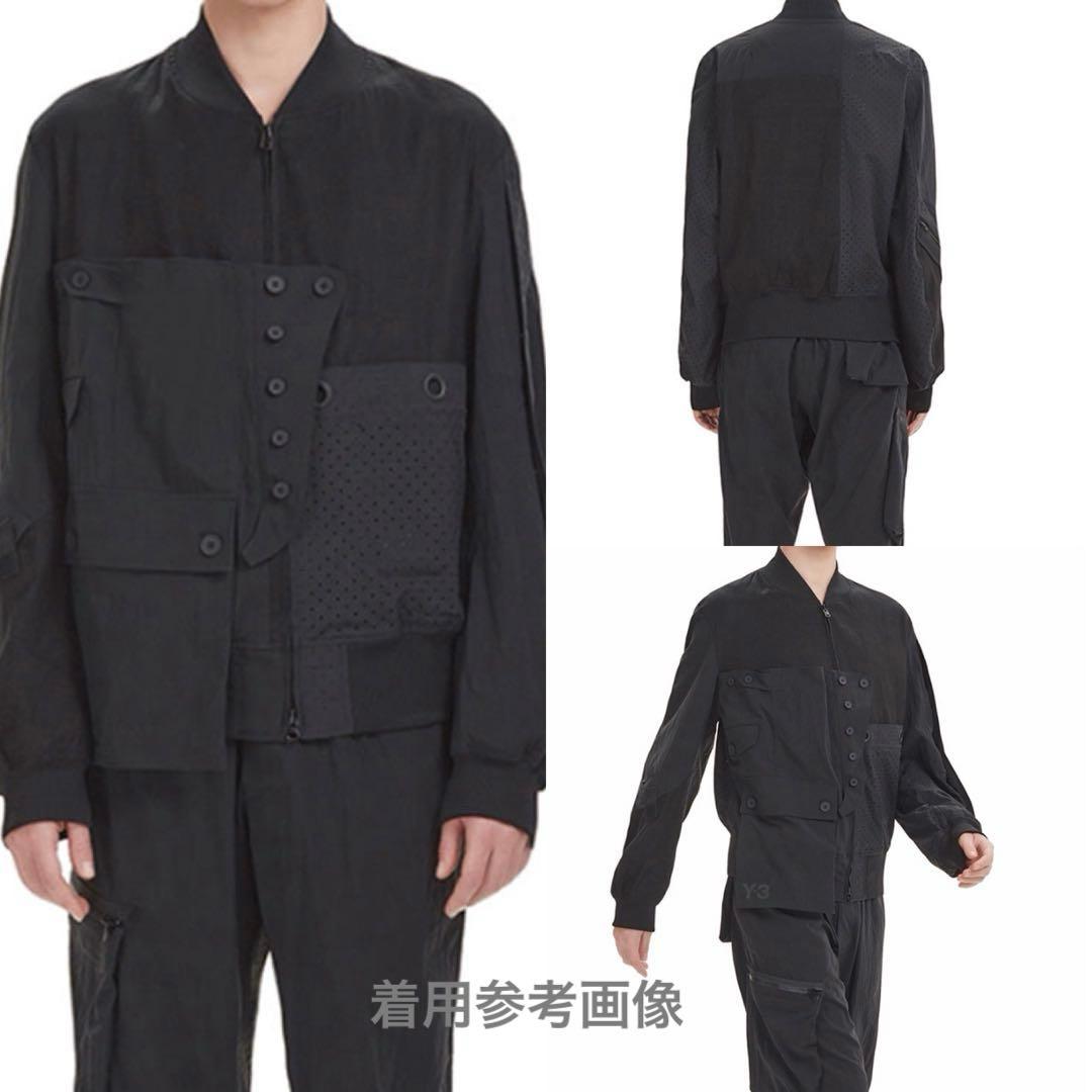 【新品同様】19ss Y-3 パネルレイヤードテックボンバージャケット黒Sヨウジ