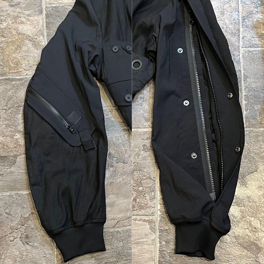 【新品同様】19ss Y-3 パネルレイヤードテックボンバージャケット黒Sヨウジ