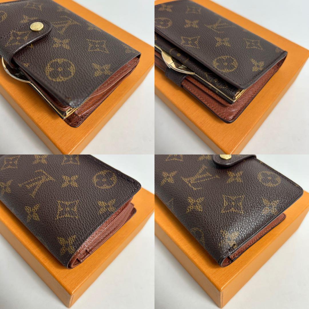 ✅【美品】メンテ済み　ルイヴィトン　モノグラム　ヴィエノワ　二つ折り財布　がま口