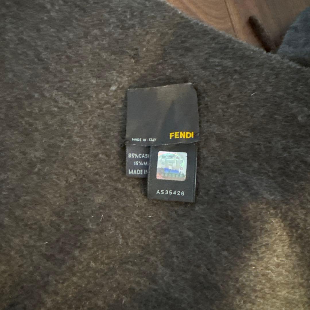 FENDI ミンクファー付きカシミヤショール　マフラー