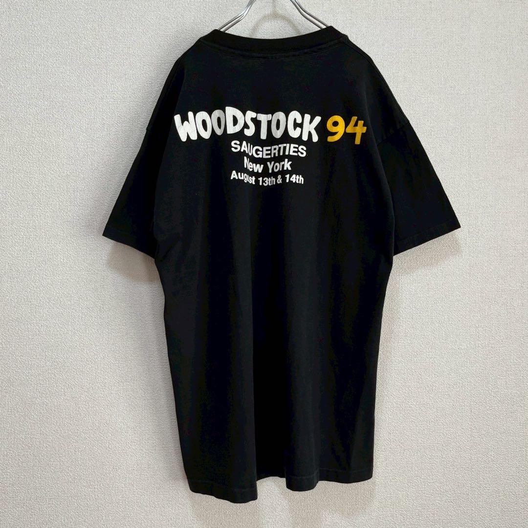 【スペシャル】90's WOODSTOCK Tシャツ ブラック XL 木村拓哉着