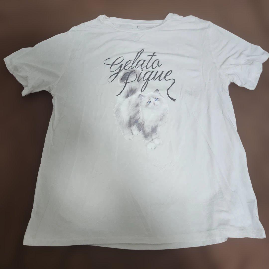 【ほぼ新品】gelato pique　CAT柄Tシャツ&ショートパンツセット