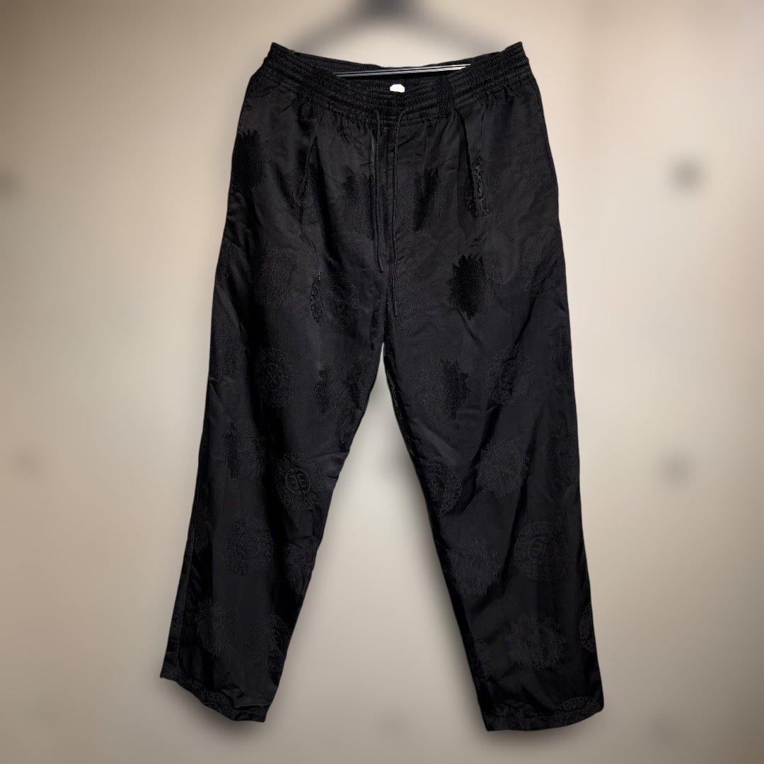 DELUXE x EVISEN メンズ ブラック サテン セットアップ XL