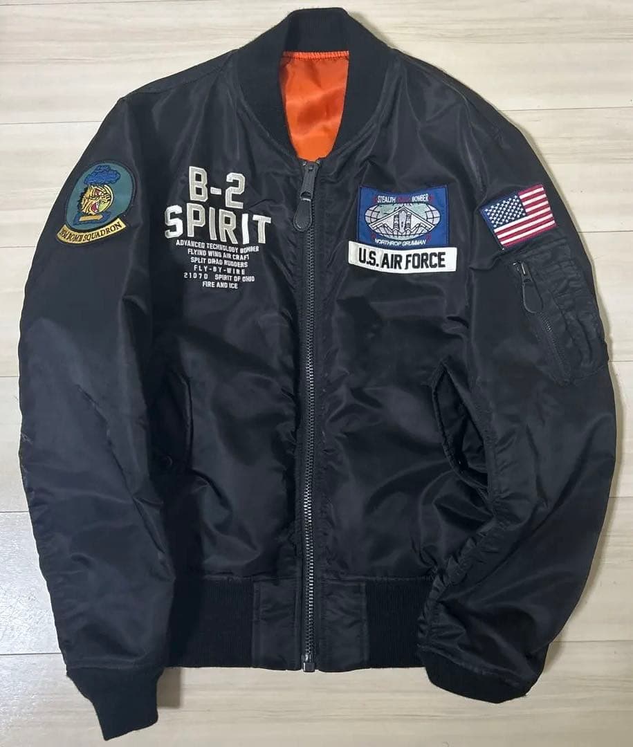 ナ*。様 880 AVIREX B-2 SPIRIT 刺繍ロゴ 背面ビッグ 8A