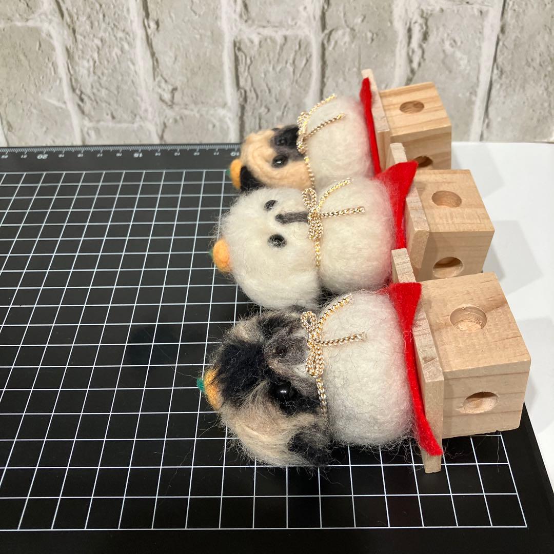 羊毛フェルト 犬 ペキニーズ パグ 鏡餅 専用