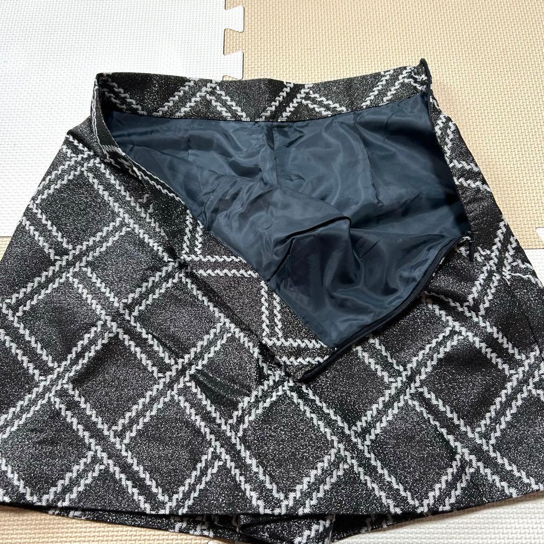 ✨M✨sheller シェリエ キュロット メタリック 総柄 スカート風 パンツ