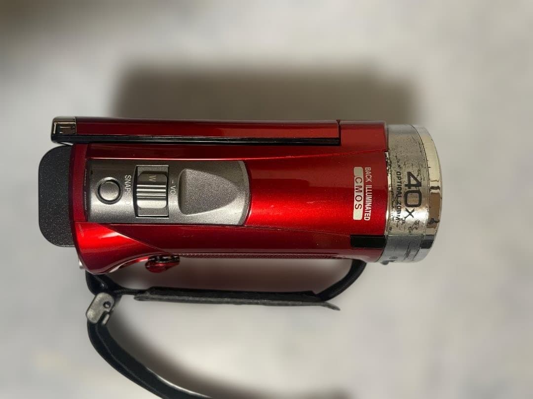 ビデオ カメラ JVC ケンウッド Everio GZ-HM33 レッド