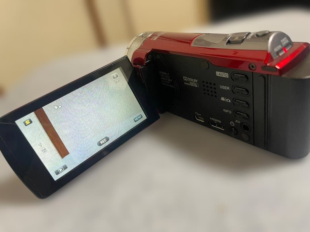 ビデオ カメラ JVC ケンウッド Everio GZ-HM33 レッド