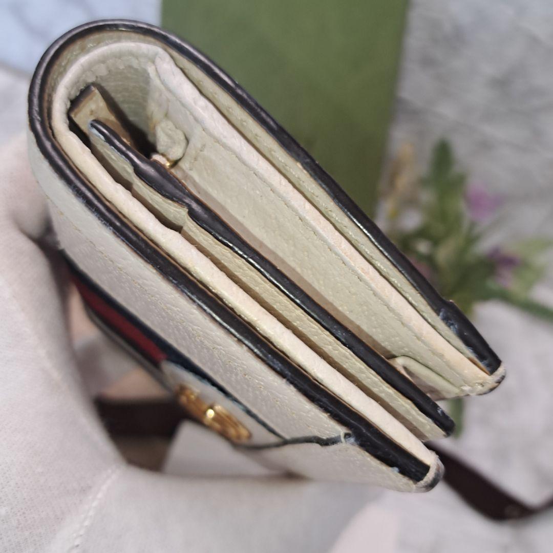 ✨️超美品✨️GUCCI 折財布　マーモントインターロッキング 白　箱.保存袋付