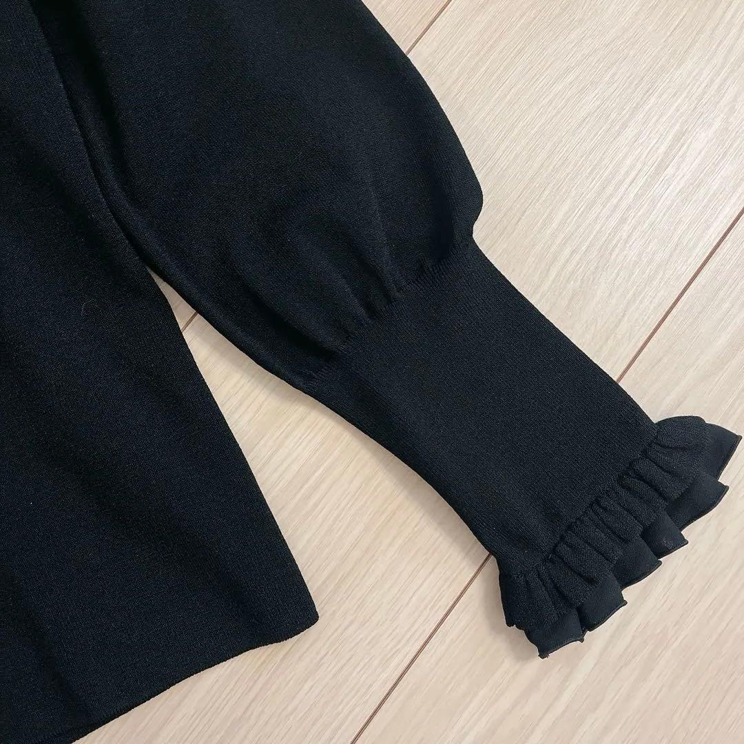 TO BE CHIC カーディガン　トップス　リボン　L黒　定価3.9万円