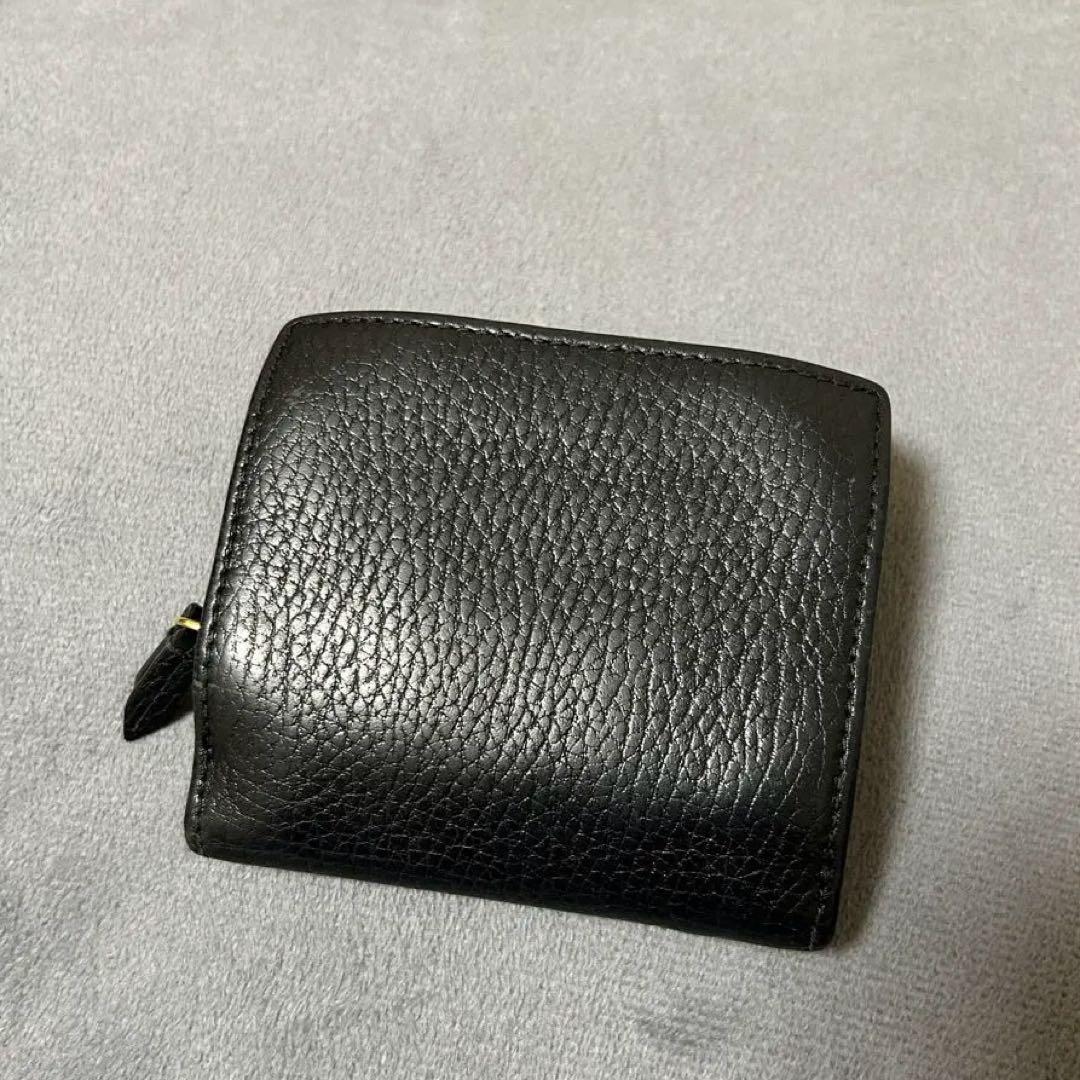 GUCCI ミニ財布　マーモント　エンボスロゴ　二つ折り　GG ブラック