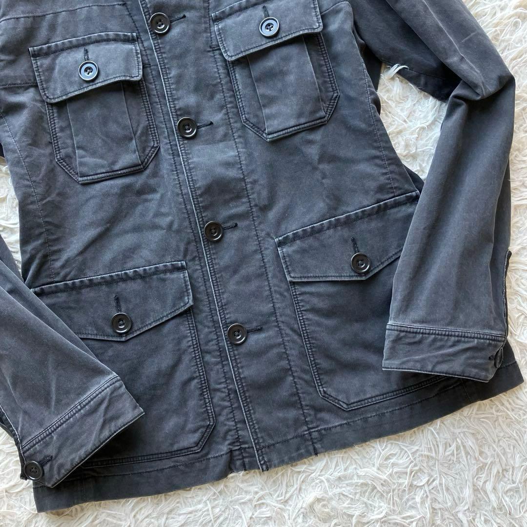 【ウォッシュ加工 本革使用 XL】ポールスミス　ハンティングジャケット　M-65